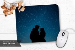 Couple Under Stars Mouse Pad PNG Design Product Image 1