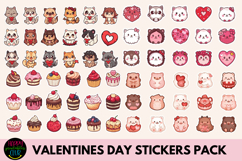 Valentines Day Stickers Pack I Girly Valentine Stickers Pack Product Image 2