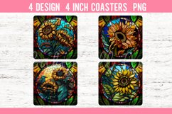 BUNDLE Stained Glass Square Coaster Sublimation Designs PNG Product Image 3