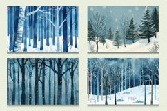 Winter Dreamlike Forest Cutting Boards sublimation Design Product Image 2
