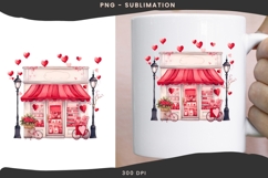 Watercolor Valentine shop png design for T-shirts Product Image 2
