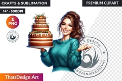 Autumn Clipart, Cozy Fall PNG Baking &amp; Kitchen, Bakery Product Image 1