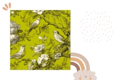 Cartoon Birds Pillow Design, Floral Pillow Case Product Image 2