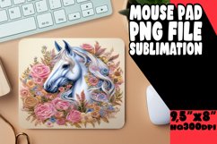 Enchanting Unicorn Flower Mouse Pad Product Image 1