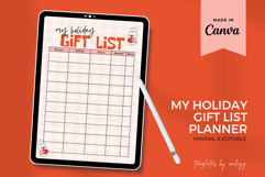 My Holiday Gift List Planner Template Canva | Editable Gift Product Image 2
