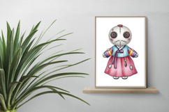 VooDoo Doll | Watercolor Creepy Scary Spooky Halloween PNG Product Image 8