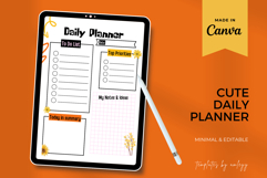 Cute &amp; Aesthetic Daily Planner Printable | Pink Grid Product Image 2