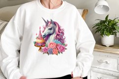 Birthday Unicorn Sublimation Clipart Product Image 2