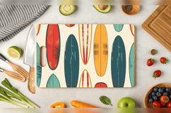 Vintage Surfboards Cutting Boards sublimation Designs Product Image 2