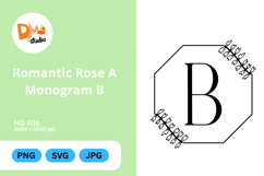 Romantic Rose Monogram Art Product Image 1