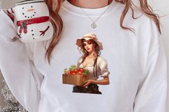 Watercolor Christmas Farm Clipart Product Image 2