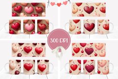 Cherry Mug Template, Love Hearts Mug Wrap Designs PNG Product Image 2