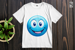 Blue Smiley Face Clipart Sublimation PNG Product Image 2