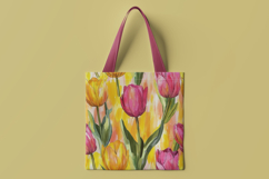 Bright Tulip Floral Digital Paper Product Image 2