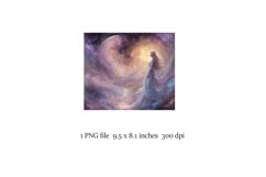 Magic fantasy sublimation for mouse pad, Space Girl Product Image 2