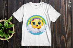 Rainbow Cloud Clipart Sublimation PNG Product Image 2