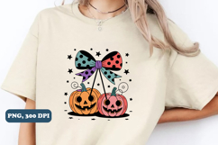 Coquette Halloween Pumpkin Cherries Png design Product Image 2