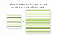 Watercolor Green Stripe Seamless Pattern Product Image 2