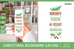Christmas Bookmark Saying SVG For Book Lovers - Holiday Product Image 1