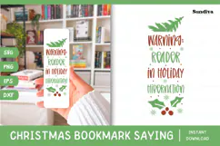 Christmas Bookmark Saying SVG For Book Lovers - Holiday Product Image 1