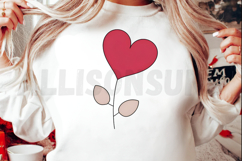 Cute Heart Flower Illustration Simple And Modern For Love Product Image 2