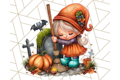 Spooky Gnome Village Clipart PNG Halloween Png Product Image 2
