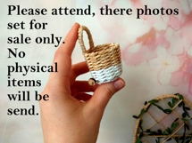 Miniature wicker basket photography diorama BJD dollhouse Product Image 2
