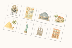 Vintage Travel Watercolor Clipart PNG, Hot Air Balloon, Product Image 2