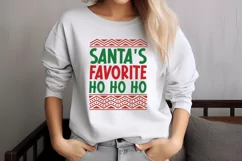 Santa's favorite Ho HO Ho SVG, Ugly Christmas Sweater SVG Product Image 2