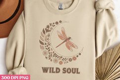 Wild soul PNG, Retro Dragonfly Sublimation PNG Product Image 3