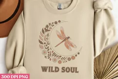 Wild soul PNG, Retro Dragonfly Sublimation PNG Product Image 3