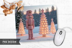 Glowing Nutcracker Christmas Scene Mouse Pad PNG Product Image 1