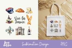 Vive La France French Patriotic Sublimation Design Paris PNG Product Image 1
