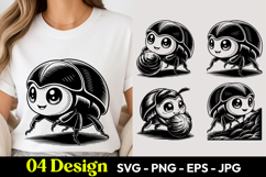 Cute Turtle Cartoon SVG PNG Product Image 1