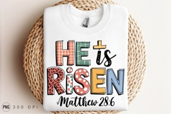 He Is Risen Colorful Easter Sublimation PNG Product Image 3