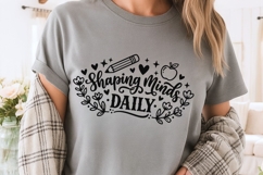 Shaping Minds Daily Svg, Back To School Svg, Teaching Svg. Product Image 3
