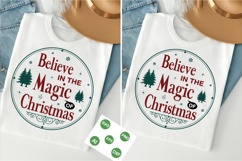 Believe In The Magic Of Christmas Round Sign SVG | Christmas Product Image 2