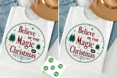 Believe In The Magic Of Christmas Round Sign SVG | Christmas Product Image 2