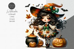 Halloween clipart, Witch clipart, Autumn clipart, Fall Product Image 1