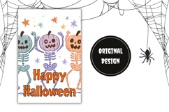 Halloween Skull Garden Flag, Happy Halloween Garden Flag PNG Product Image 2