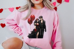 Gothic Valentines Day Clipart, Valentine Skeleton Product Image 2