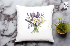 Lavender Watercolor Floral Clipart Sublimation PNG Product Image 3