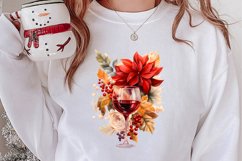Christmas Wine Cup Sublimation Clipart Product Image 2