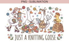 Knitting goose png design for T-shirts Product Image 2