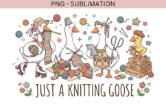 Knitting goose png design for T-shirts Product Image 2