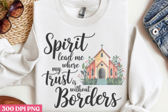 Spirit Lead Me Where My PNG, Retro Church Sublimation PNG Product Image 1