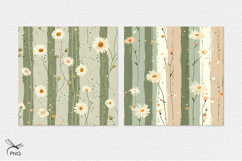 Floral digital paper, background clipart Product Image 2