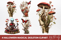 Halloween Magical Skeleton Clipart Product Image 1