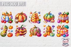 Autumn Pumpkins Clipart Bundle Sublimation 65 PNG Product Image 7