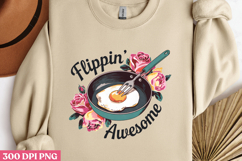 Flippin&#039; Awesome PNG, Vintage Kitchen Sublimation PNG Product Image 3